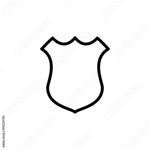 shield outline icon isolated vector illustration