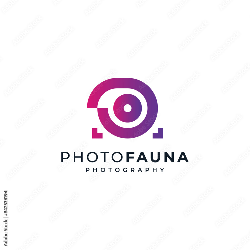 camera and bird for fauna, animal and nature photography logo camera and bird for fauna, animal and nature photography logo