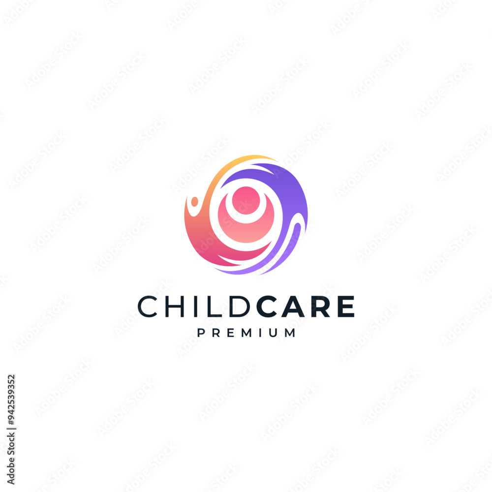 both parents and babies for child care, orphanage and adoption logos both parents and babies for child care, orphanage and adoption logos