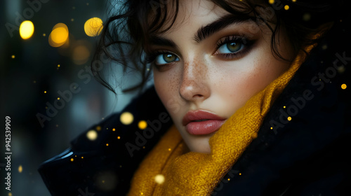 Closeup portrait of a young...