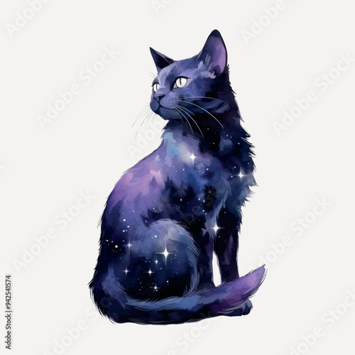 Galactic cat illustration art