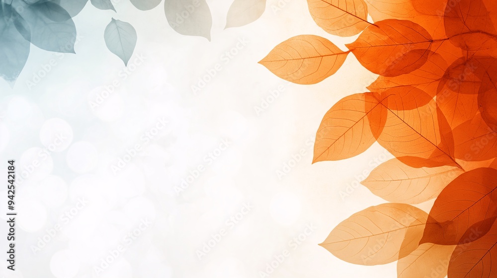 Autumn's Whisper: Translucent leaves in fiery hues adorn a serene backdrop, whispering tales of seasonal change. Autumn's Whisper: Translucent leaves in fiery hues adorn a serene backdrop, whispering tales of seasonal change.
