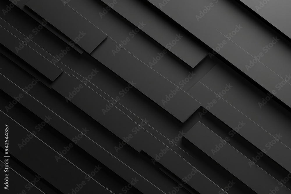 Obraz premium Abstract black background with diagonal lines. Black abstract geometric background. Modern shape concept. Black Speed Lines Background,comic and Motion concept. Dark abstract geometric background , ai