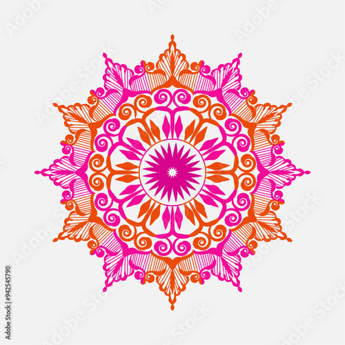 Beautiful Mandala design. Mandala with floral patterns.