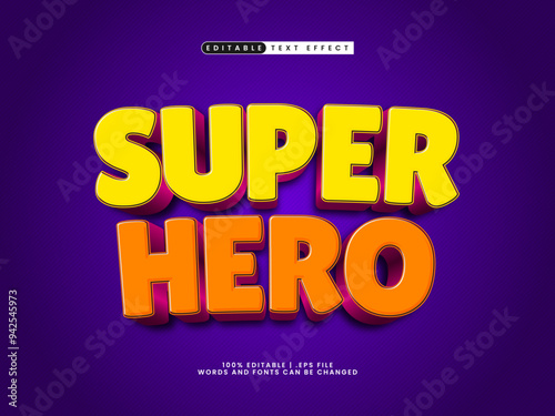 super hero editable text effect in kids and joyful text style