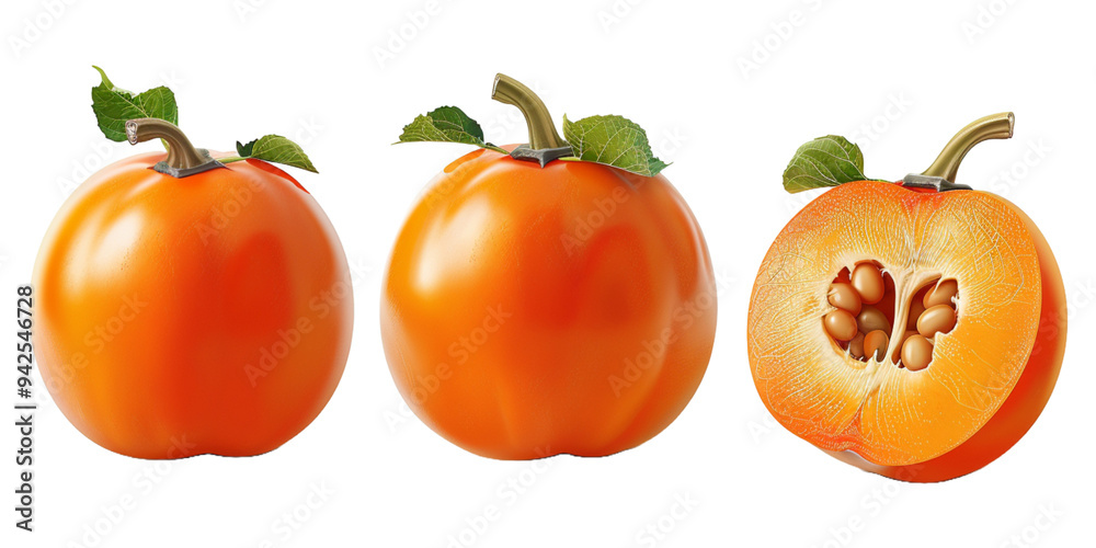 persimmon isolated persimmon isolated
