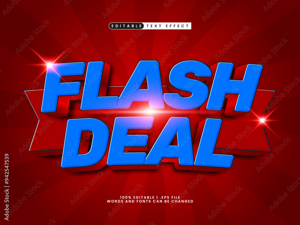 flash deal editable text effect in discount and sale text style flash deal editable text effect in discount and sale text style