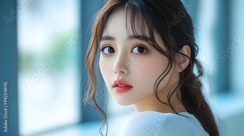 Close-up portrait of a youn...