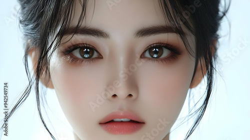 Closeup portrait of a young...