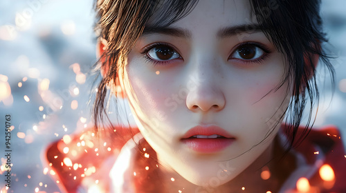 Close-up portrait of a youn...