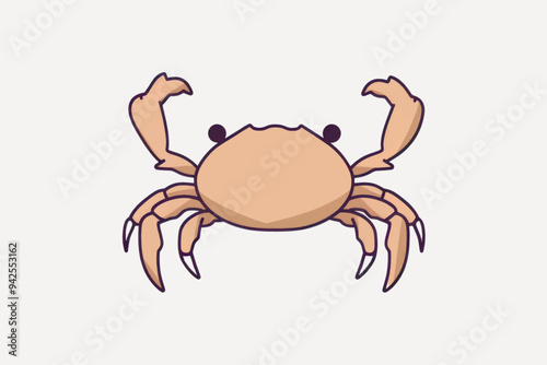 Cute cartoon crab illustration