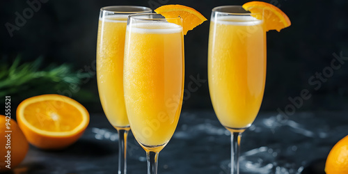 Mimosa with Orange Slice Decoration