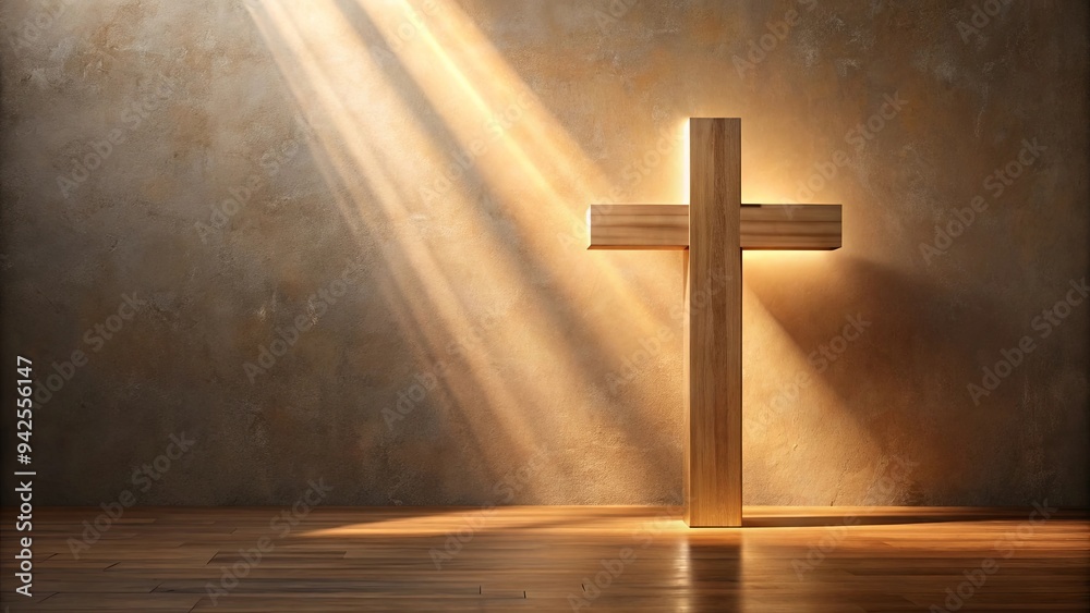 Elegant minimalist composition embodying the concept of Christian grace Elegant minimalist composition embodying the concept of Christian grace