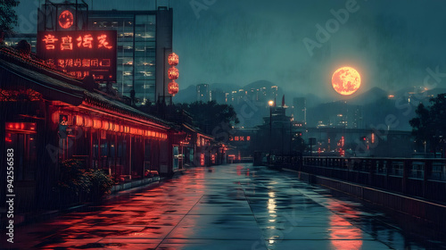 Empty alleyway in a city un...