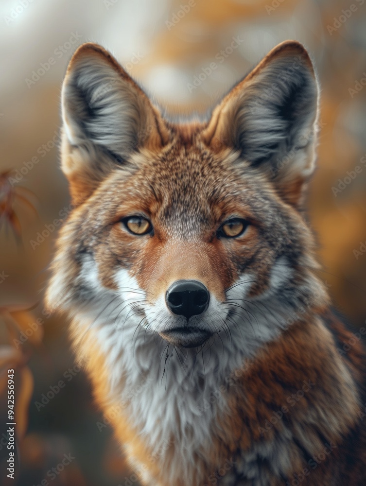 Naklejka premium Desert Coyote, Wild Canine Predator, North American Wildlife