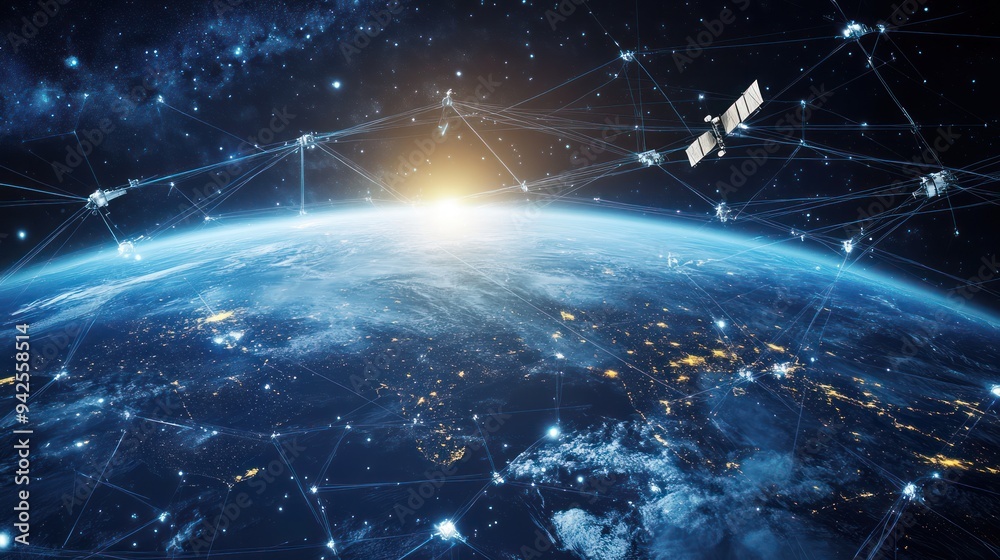 Satellites Network Around Earth Satellites Network Around Earth
