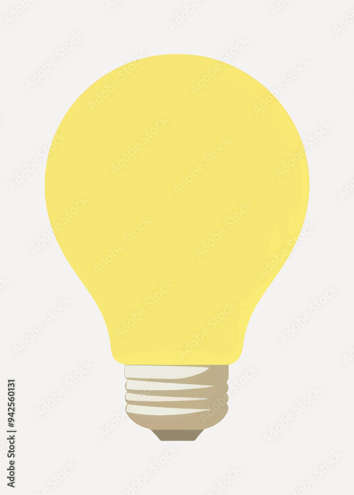 Bright yellow light bulb illustration Bright yellow light bulb illustration