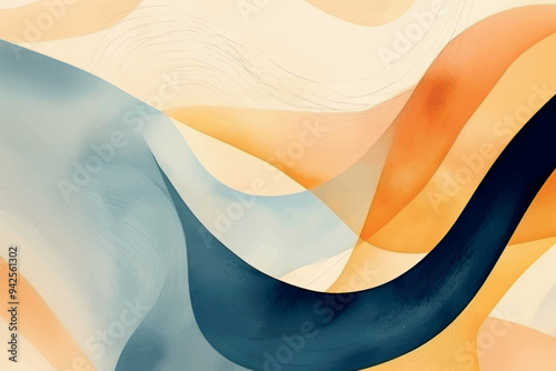 Abstract fluid art with warm hues