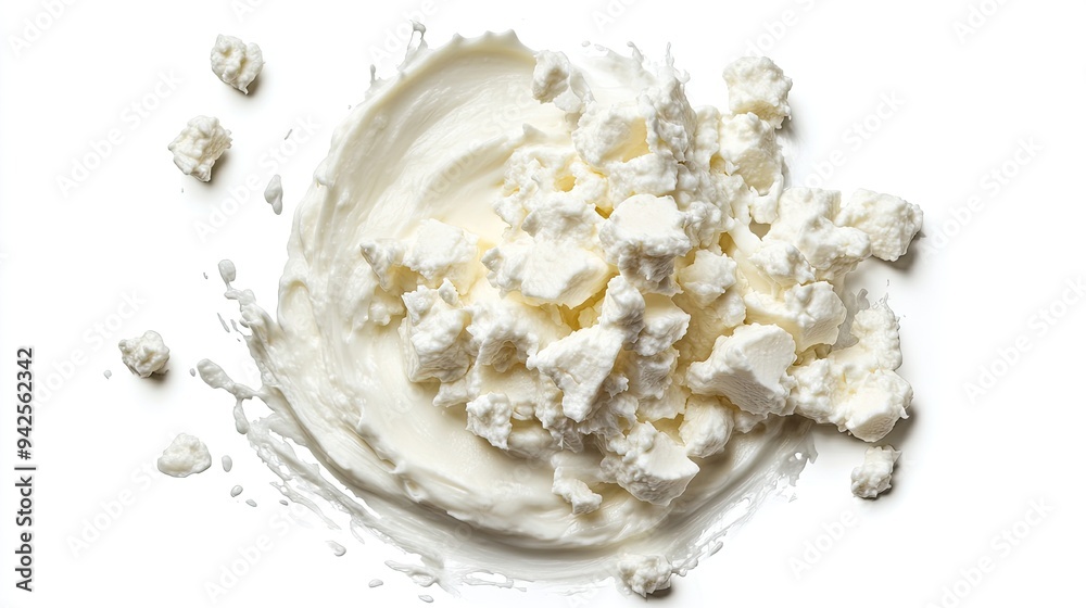 Creamy White Feta Cheese with Yogurt Swirl Creamy White Feta Cheese with Yogurt Swirl