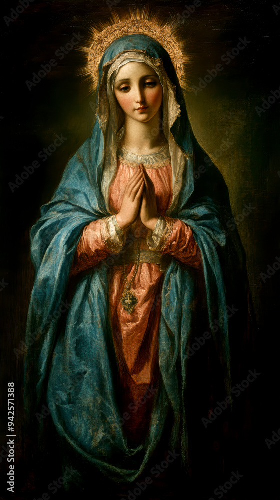Immaculate Heart of Mary. AI generative. Immaculate Heart of Mary. AI generative.