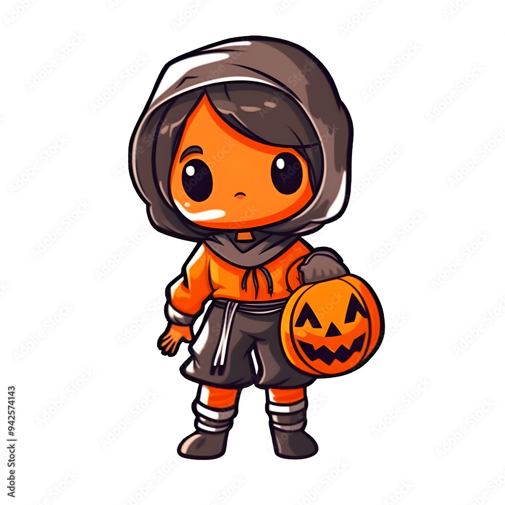 halloween cute cartoon character style generative AI. halloween cute cartoon character style generative AI.