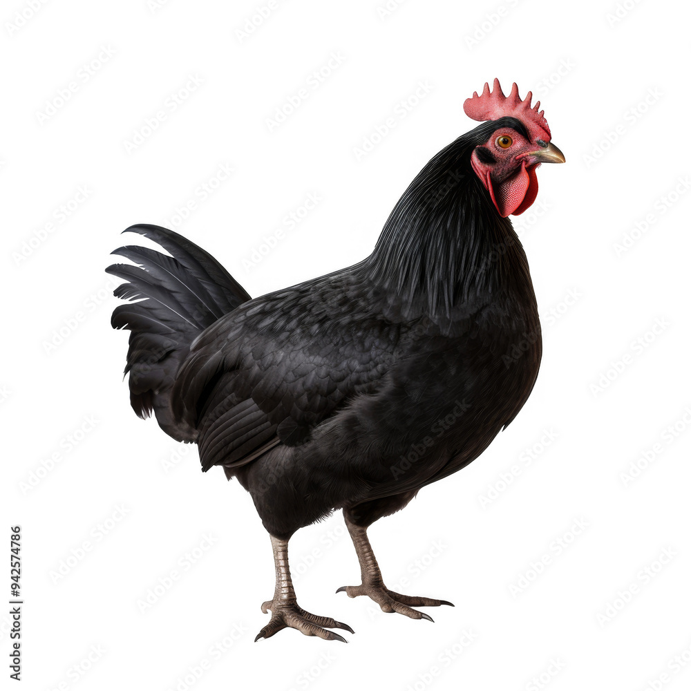 Fototapeta premium Hen Isolated on a Transparent Background
