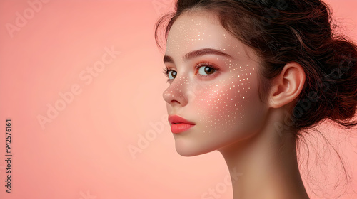Portrait of a young woman w...