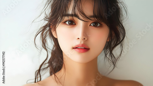 Portrait of a young woman w...