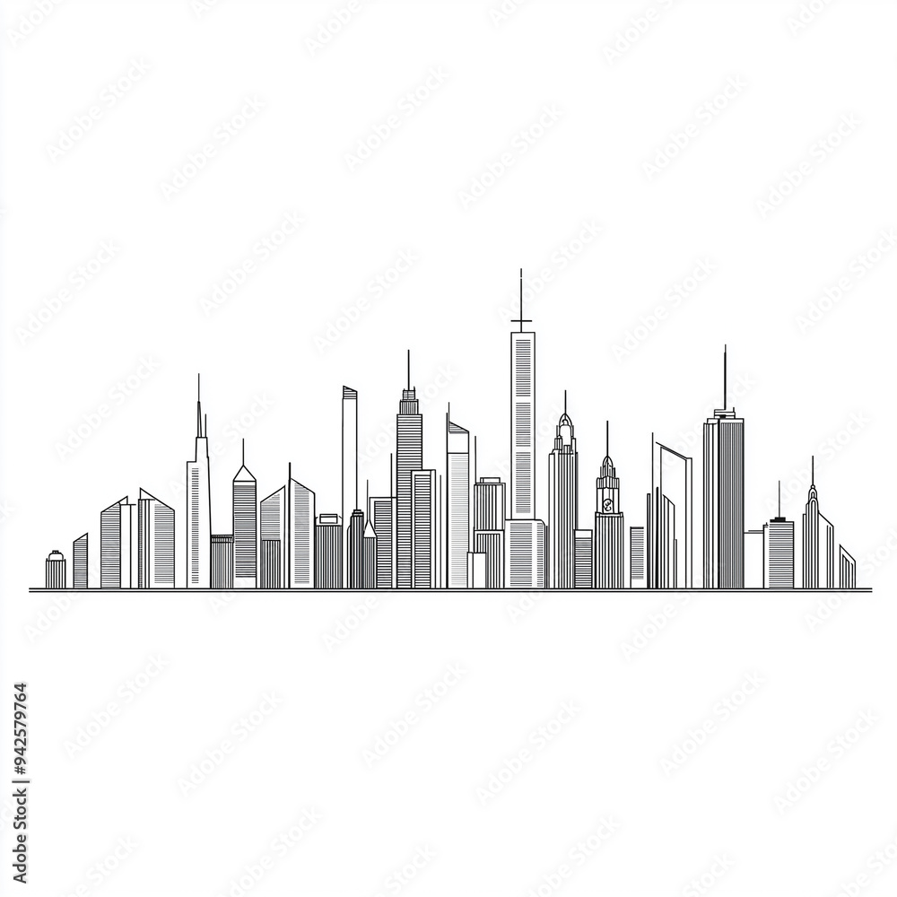 Obraz premium city skyline vector design .