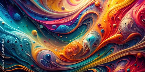 Abstract colorful fluid background ideal for creative designs, featuring vibrant paint in artistic patterns