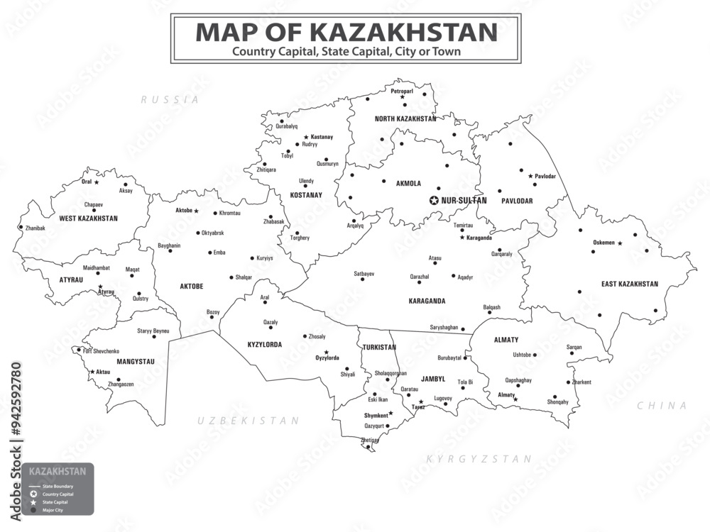 Geography politics map of countries. Map of country with capital, state capital and major city. Geography politics map of countries. Map of country with capital, state capital and major city.