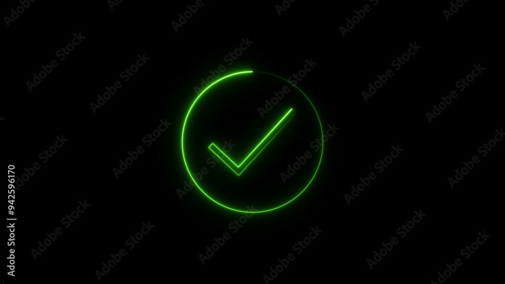 check mark icon neon bright lime green color sign 4k illustration. abstract beautiful check mark green circle 4k illustration. check mark icon neon bright lime green color sign 4k illustration. abstract beautiful check mark green circle 4k illustration.