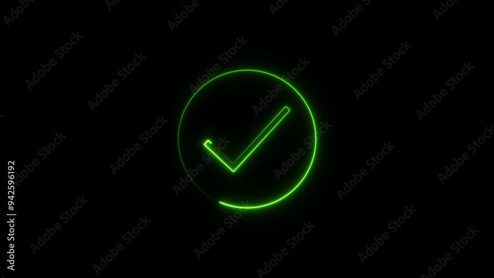 check mark icon neon bright lime green color sign 4k illustration. abstract beautiful check mark green circle 4k illustration. check mark icon neon bright lime green color sign 4k illustration. abstract beautiful check mark green circle 4k illustration.