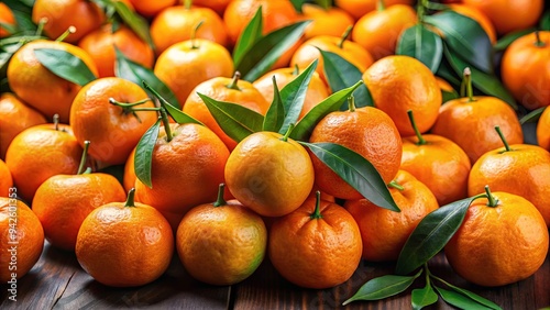 Vibrant tangerines meticulously arranged in a studio setting