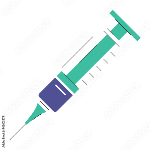 inject Flat Illustration Perfect as a complement to design and illustration, particularly in the healthcare field