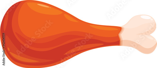 Tasty roasted chicken leg piece with crispy skin, perfect for a delicious and satisfying meal