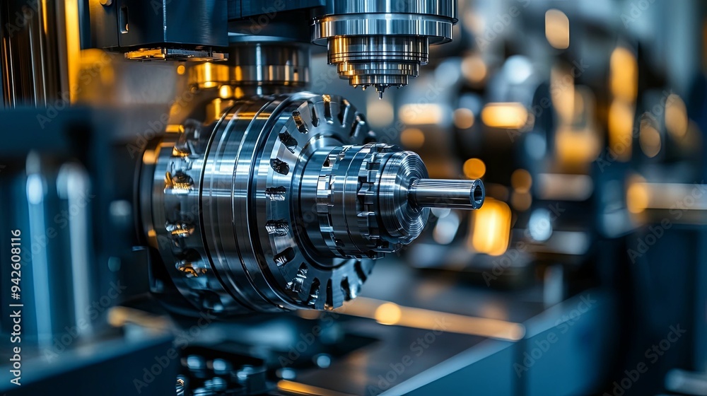 Cnc milling machine. Processing and laser cutting for metal in the industrial. Motion blur Cnc milling machine. Processing and laser cutting for metal in the industrial. Motion blur