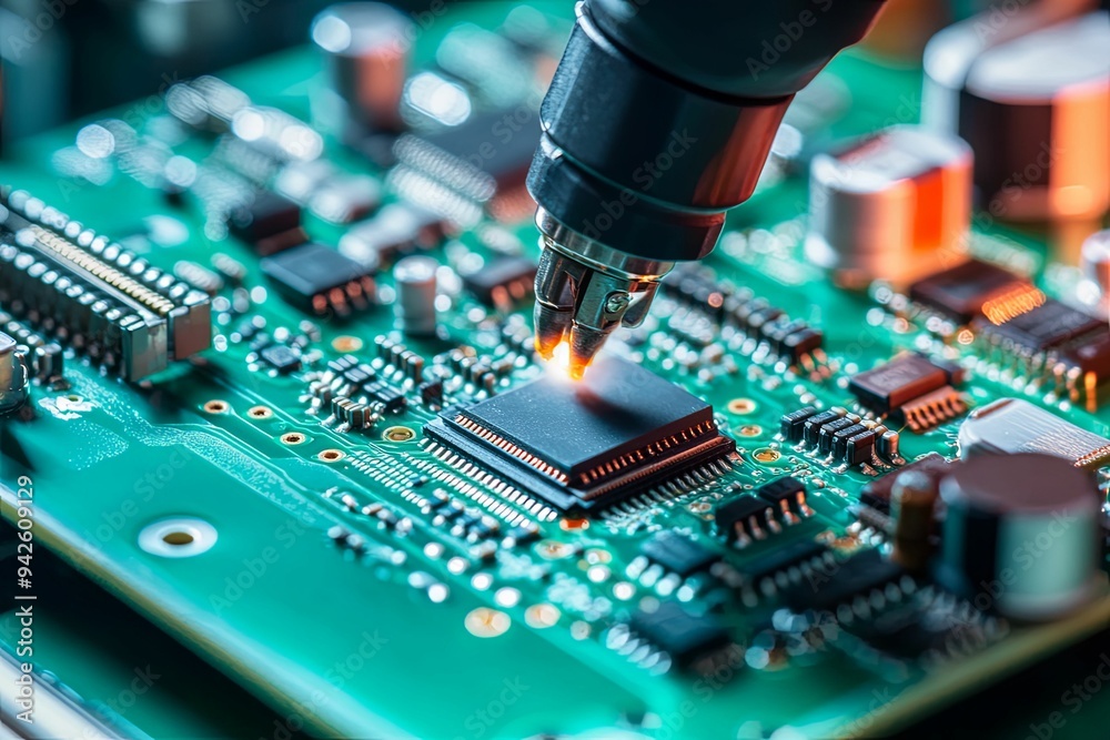 automatic robot for print circuit board (PCB)assembly machine during soldering automatic robot for print circuit board (PCB)assembly machine during soldering
