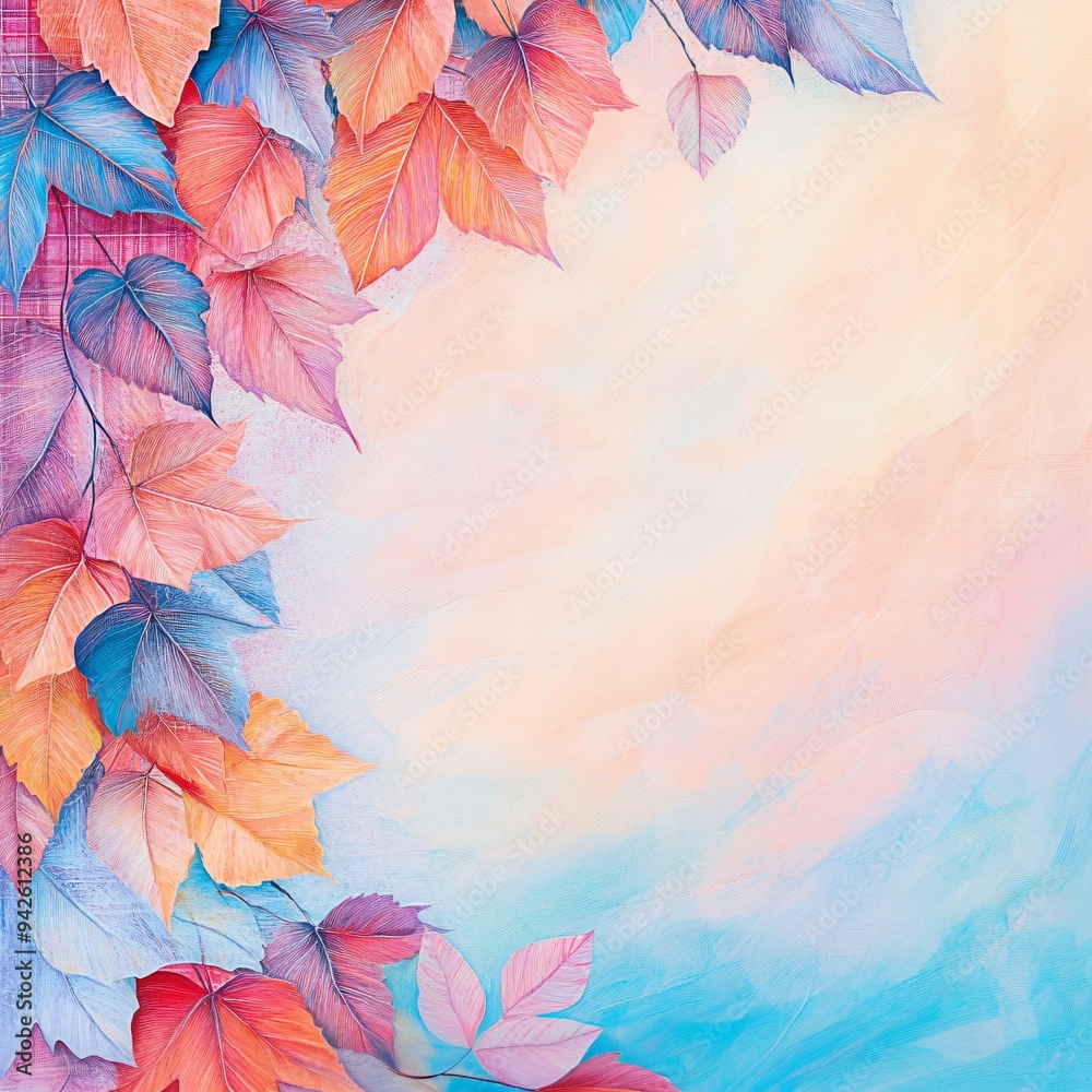 Fototapeta premium abstract background with leaves