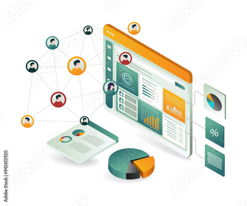 Business developer analysis management network