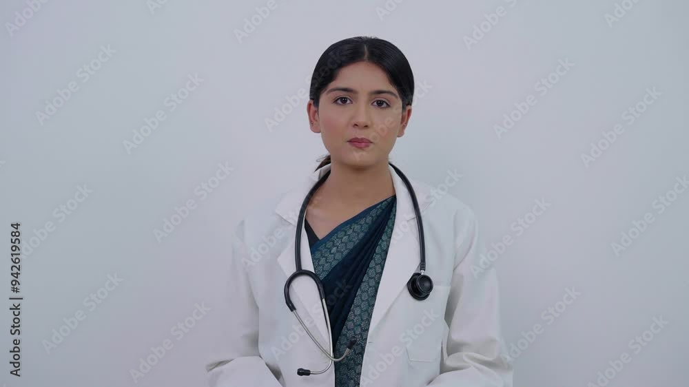Sad Indian Female Doctor Talking to Camera Sad Indian Female Doctor Talking to Camera