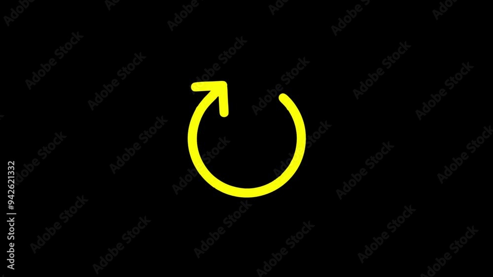 Animated Refresh button, circle arrow icon set, reload, rotation on black background Animated Refresh button, circle arrow icon set, reload, rotation on black background