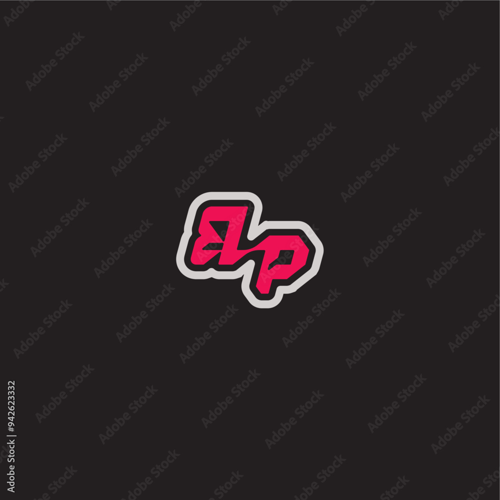 dynamic line monogram logo cool esport concept BP bold sporty gaming style letter dynamic line monogram logo cool esport concept BP bold sporty gaming style letter