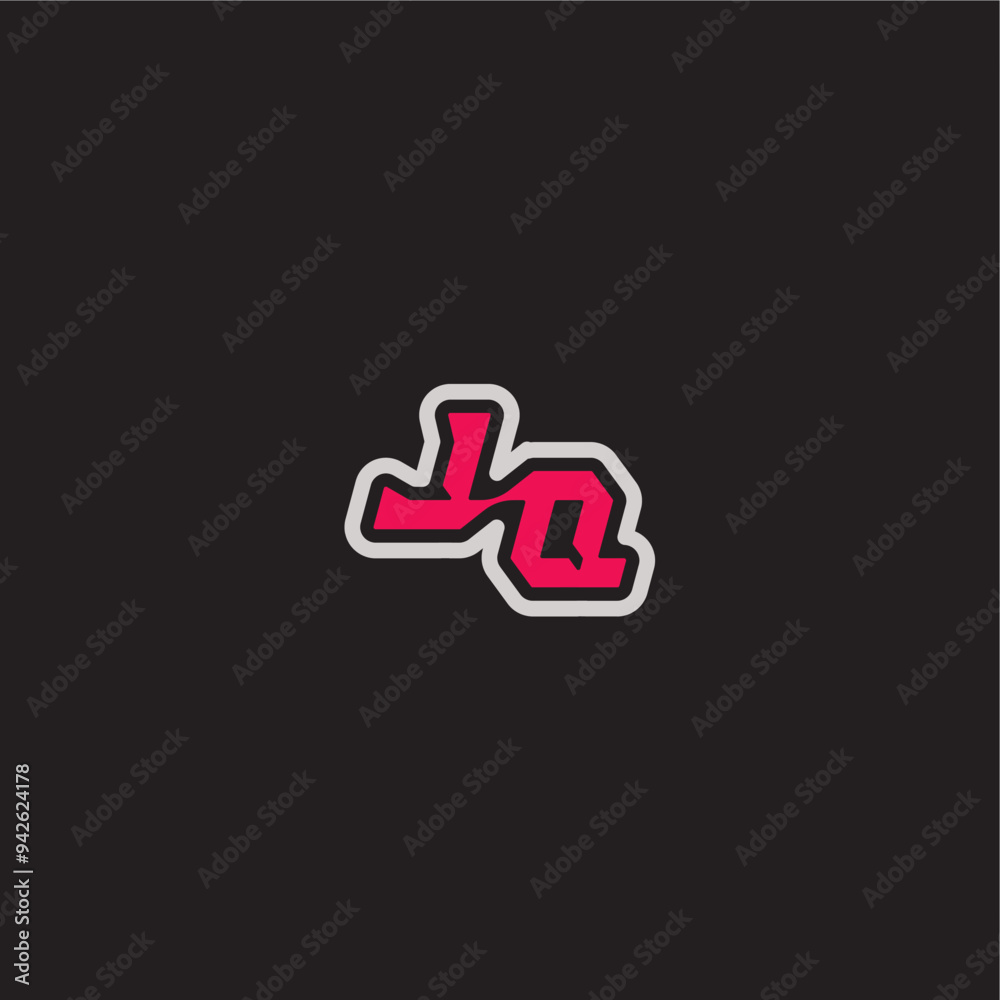 dynamic line monogram logo cool esport concept LQ bold sporty gaming style letter dynamic line monogram logo cool esport concept LQ bold sporty gaming style letter
