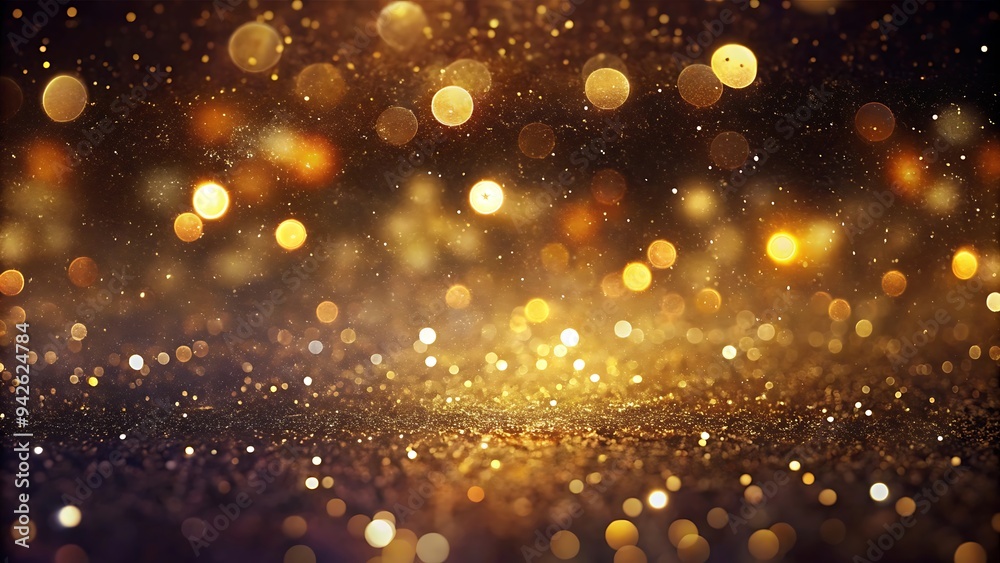 Abstract Gold Glitter Background with Bokeh Lights. Abstract Gold Glitter Background with Bokeh Lights.