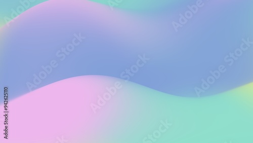 Abstract Gradient Background with Wavy Lines in Pastel Colors