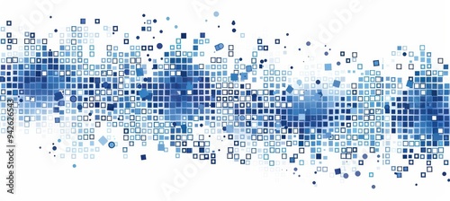 Abstract blue pixel grid background