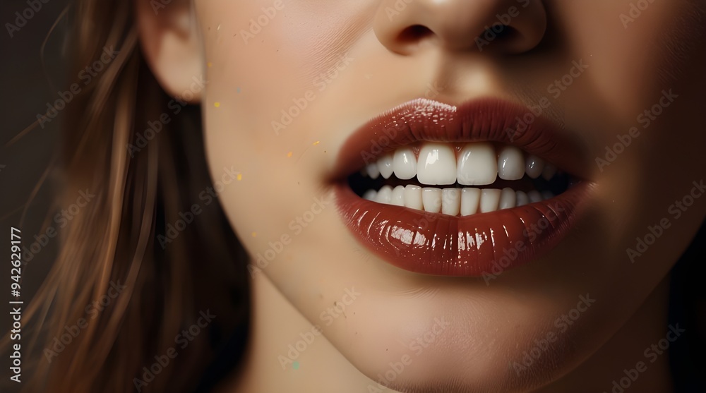 A persons mouth full of candy and chocolate Close up.generative.ai A persons mouth full of candy and chocolate Close up.generative.ai