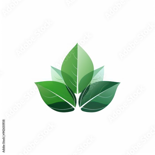 A sophisticated nursery logo with green tones and a leaf motif on a white background, exuding elegance and natural beauty.