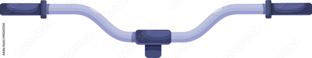 Fototapeta premium Simple illustration of a bicycle handlebar, featuring curved handlebars and black grips